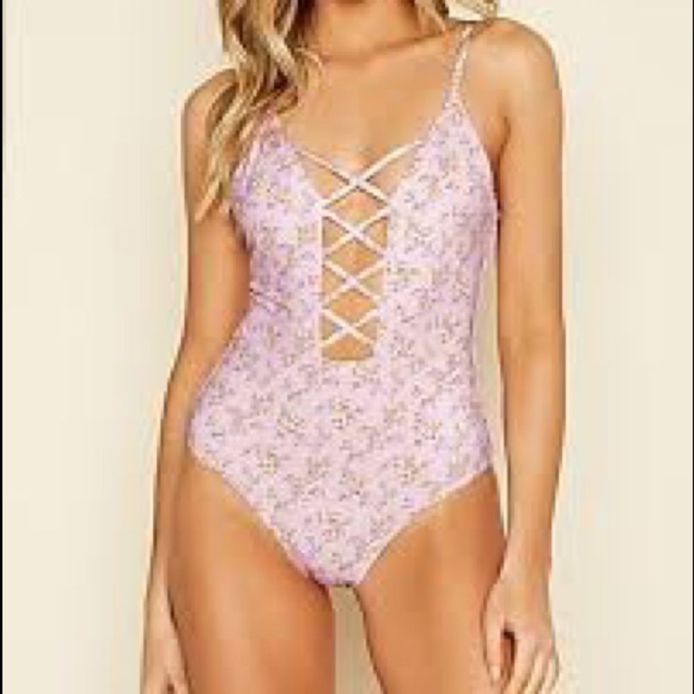 Dippin Daisy’s lattice front one piece swimsuit